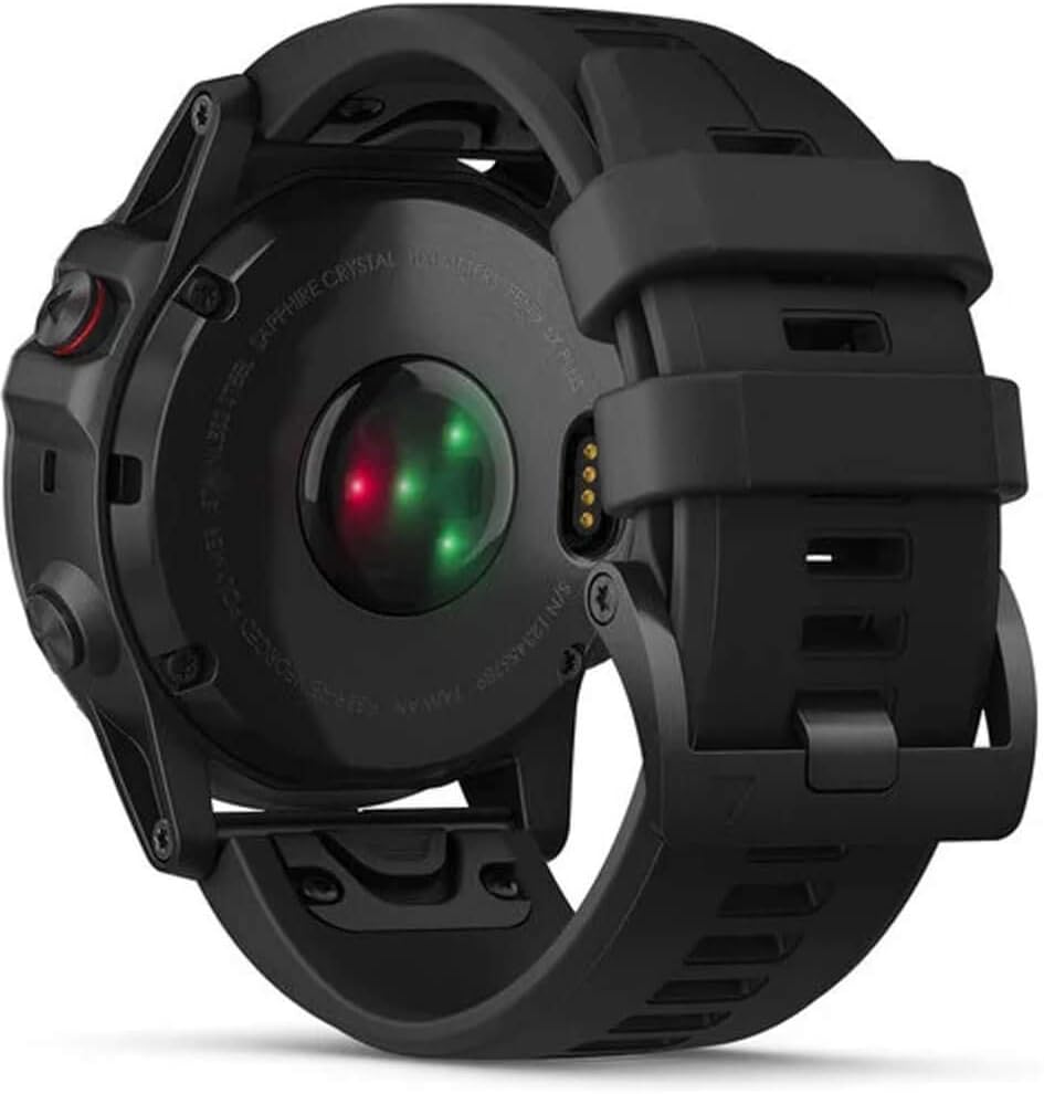 Garmin fenix 5X Plus, Ultimate Multisport GPS Smartwatch, Features Color Topo Maps and Pulse Ox, Heart Rate Monitoring, Music and Contactless Payment, Black with Black Band