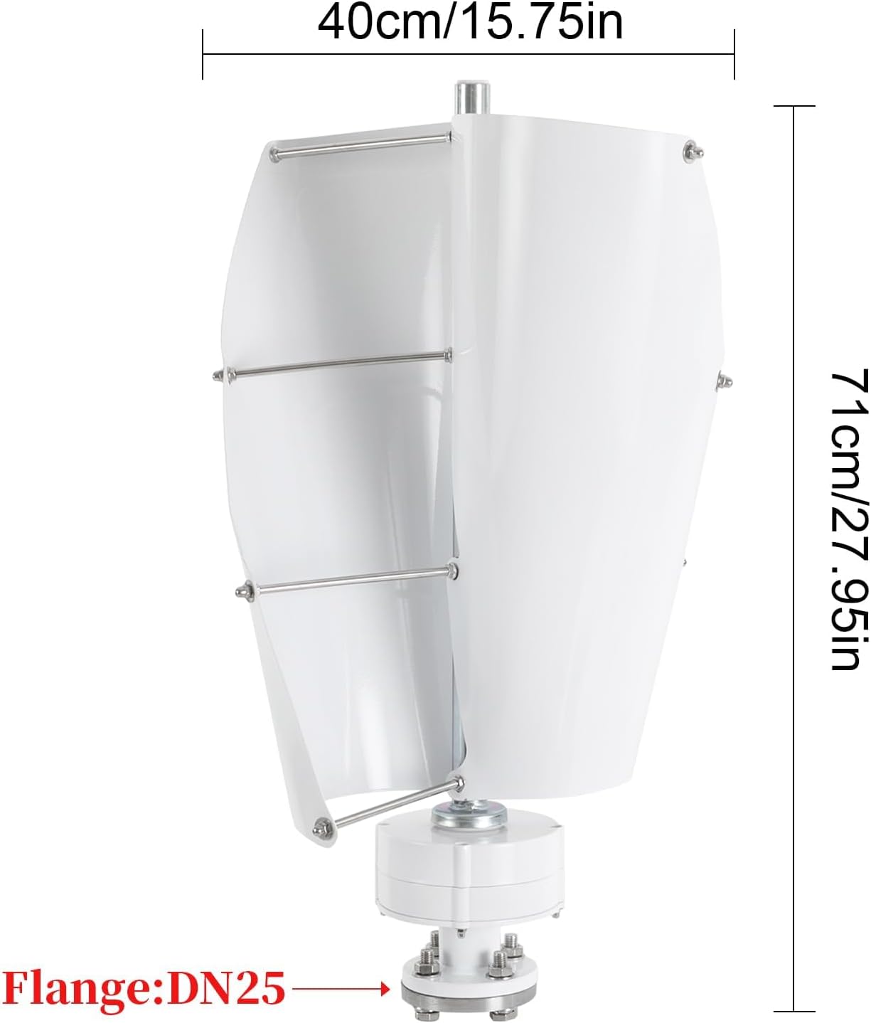 1500W-3000W Small Household Wind Turbine Generator Kit,12V 24V 48V Free Alternative Energy Windmill, Controller Medium Windmill, 2 Blades