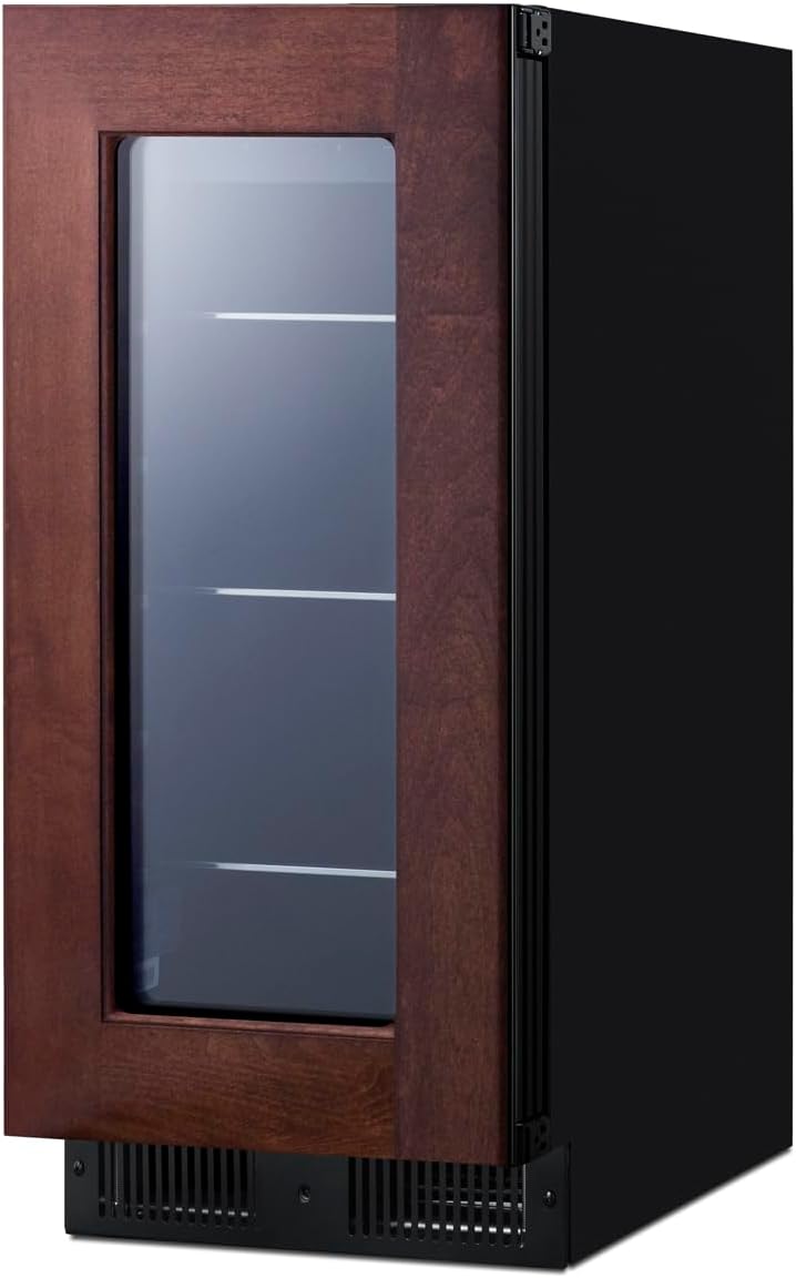 Summit ALBV15PNR 15 Inch Wide Commercial Beverage Refrigerator Panel Ready, Built-in or Freestanding Use, ADA Compliant (RHD, Beverage)