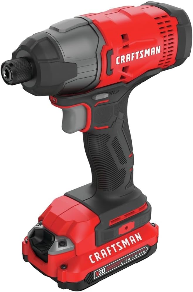 CRAFTSMAN CMCK601D2R V20 Lithium-Ion Cordless 6-Tool Combo Kit with 2 Batteries (2 Ah) (Renewed)