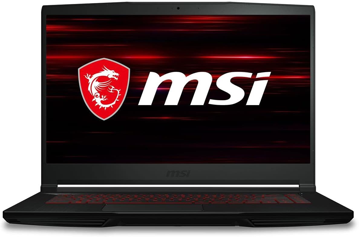 msi GF63 Thin Gaming Laptop: 15.6' 144Hz FHD 1080p, Intel Core i5-10500H, NVIDIA GeForce RTX 3050, 8GB, 256GB NVMe SSD, Red Keyboard, Win 10, Black (10UC-440)