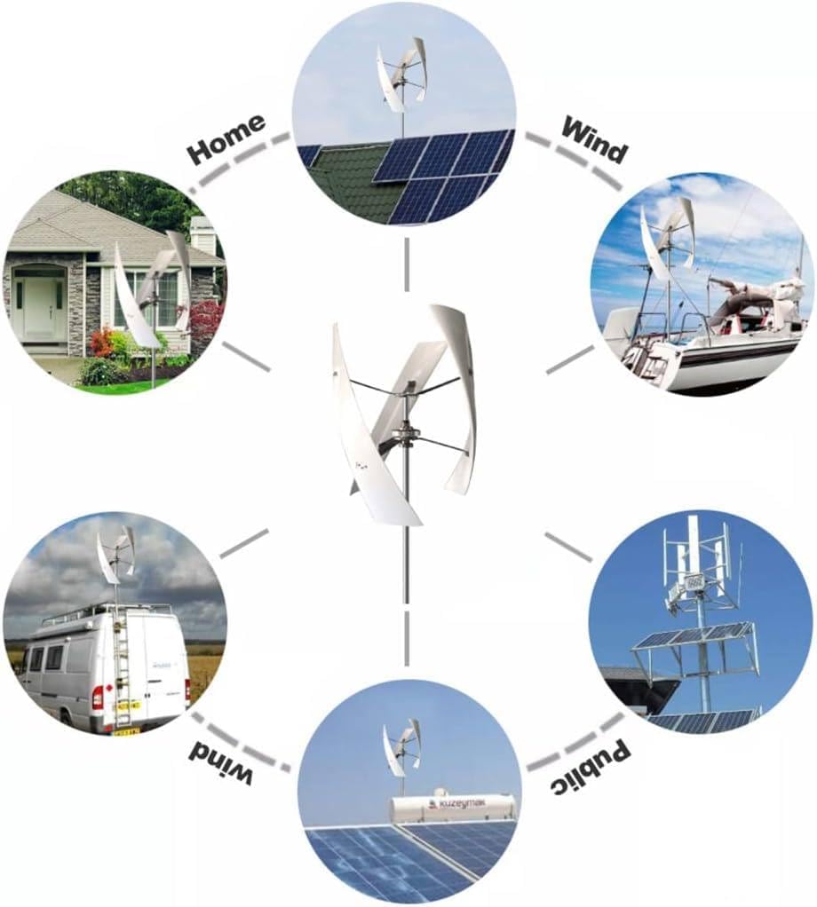 Vertical Axiss Magnetic Levitation Wind Turbine Windmill,Portable Wind Turbine Generator for Terrace,Maintaining a Large Amount of Power,Marine,Motor Home,5000W-24V