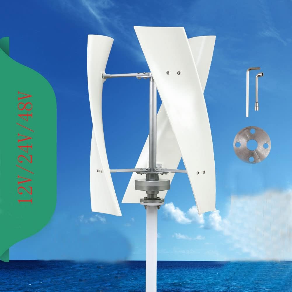 3000W Portable No Noise Wind Power Generator Wind Turbine Windmill with MPPT Controller 12V 24V 48V Suitable for Outdoor Power Generation(3 Blades)