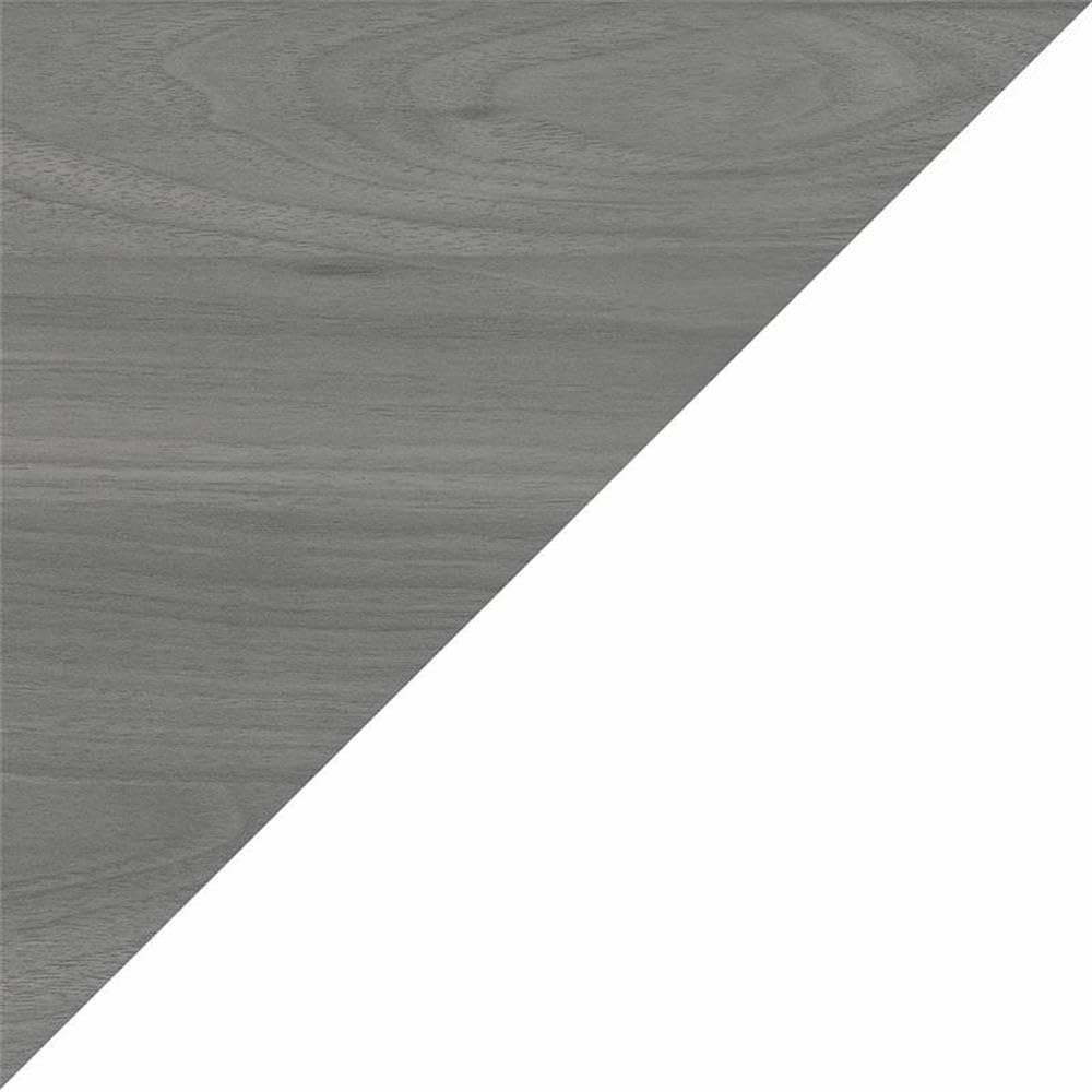 Bush Business Furniture Echo L Shaped Desk in Pure White and Modern Gray