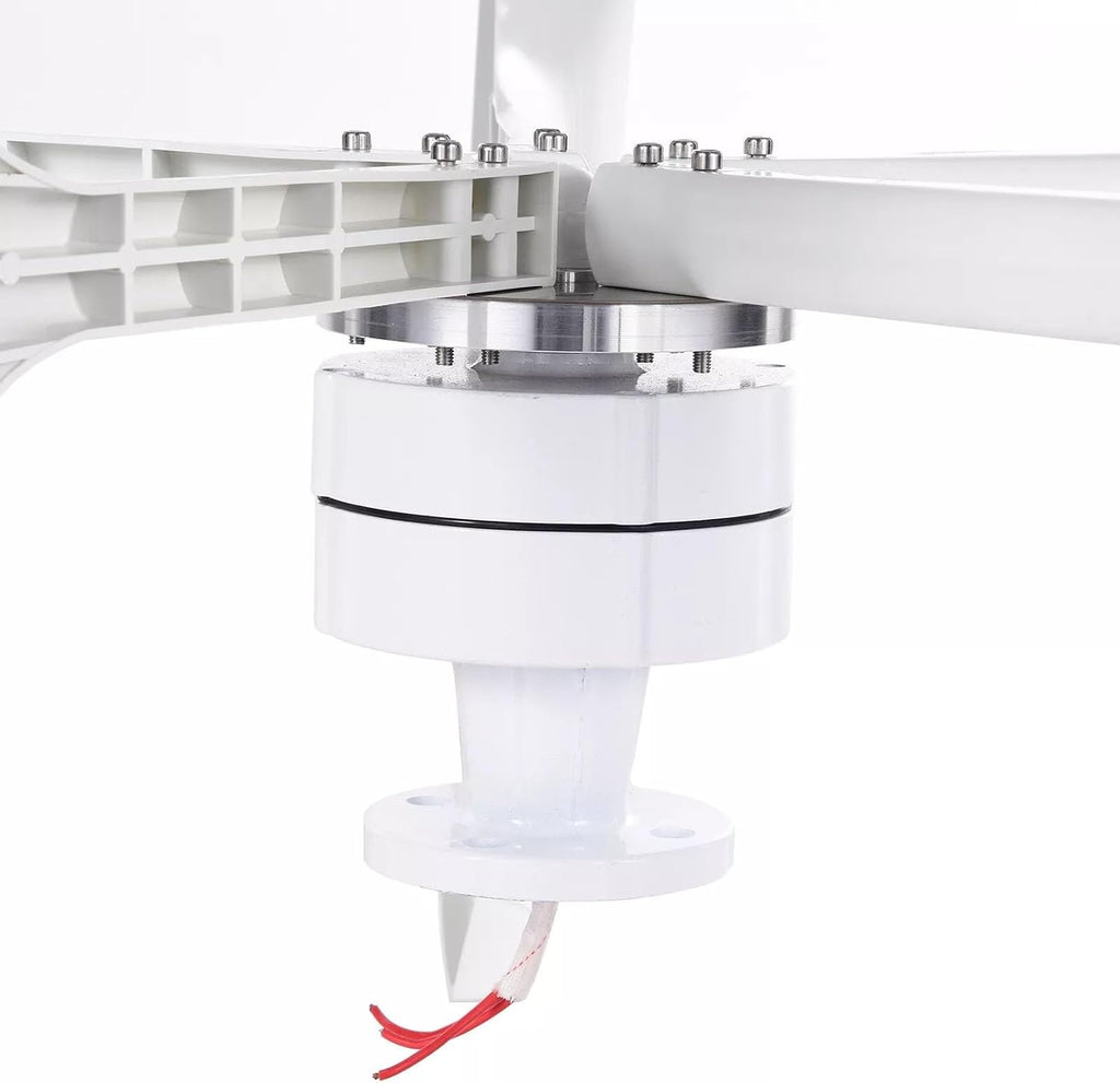 3000W Vertical Axis Wind Turbine Generator 12V/24V 5-Blade Maglev VAWT Red Lantern Design For Landscape & Street Lighting Low-Noise, Nylon Fiber Blades, Electromagnetic Brake(12v)