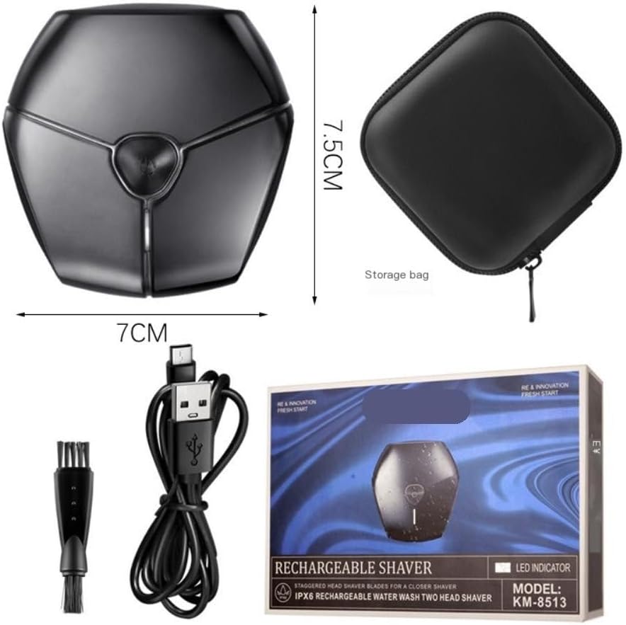 3 - Blade Electric Shaver with Full - Body Washable Design, Wet & Dry Dual - Use Smart for Men's Hair Removal -Trim The Helper Well