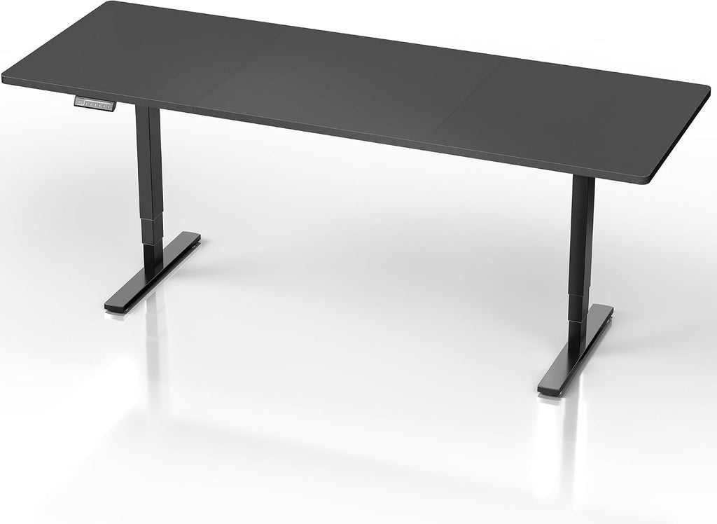 VIVO Electric 83 x 30 in Standing Desk, Touch Screen Adjustment, 220 lb Frame Support, 2E Series, Black Top Black Frame, DESK-KIT-2E84B