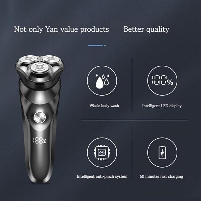 Electric Razor for Men, Electric Shaver Razor Men's Electric Machine Trimmer Electric Shaver for Men Body Wash Beard Shaver
