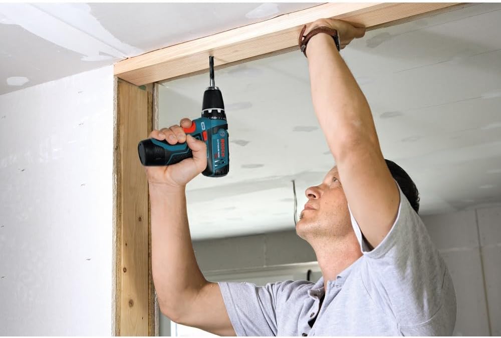 BOSCH GXL12V-310B22 12V Max 3 Tool Power Tool Combo Kit - Compact Cordless Drill Driver, Pocket Reciprocating Saw, and LED Worklight Set (Includes: 2 Batteries, Charger & Bag)