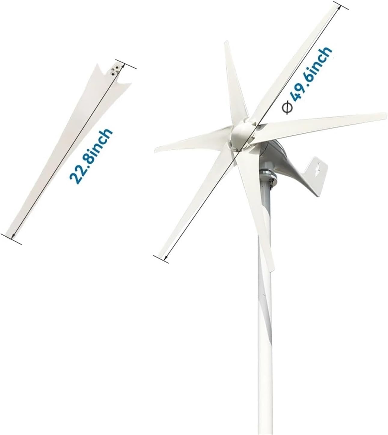 Wind Generator, 3000W 12V Wind Generator with Mppt Charging Controller for Home Use,Wind Turbines