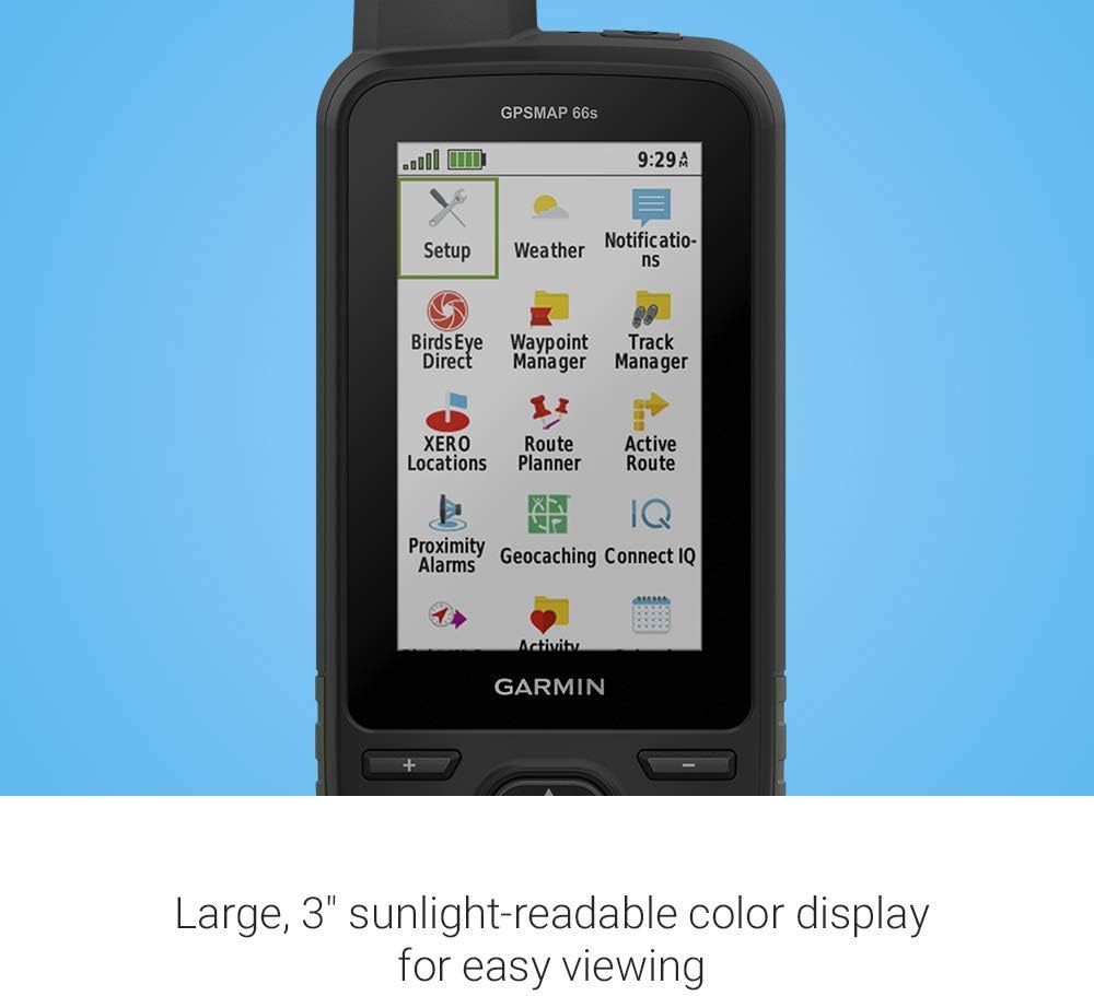 Garmin GPSMAP 66s, Handheld Hiking GPS with 3' Color Display and GPS/GLONASS/Galileo Support (Renewed)