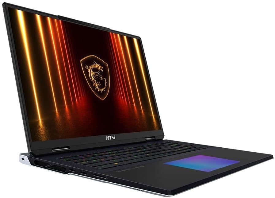 MSI Titan 18 HX AI A2XWJG 18' UHD+ Mini LED 120Hz, Gaming Laptop Computer - Core Black, Intel Core Ultra 9 285HX 2.1GHz; NVIDIA GeForce RXT 5090 GPU 24GB GDDR7; 64GB DDR5 RAM; 2 x 2TB NVMe SSD