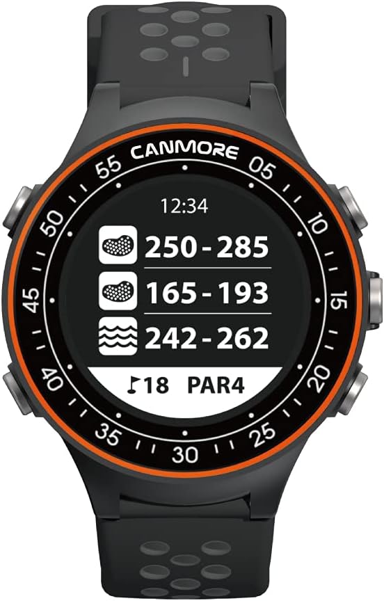 CANMORE TW411 Golf GPS Watch with Fitness Tracker, 41,000+ Free Preloaded Worldwide Course, Upgraded IC Chip, Orange
