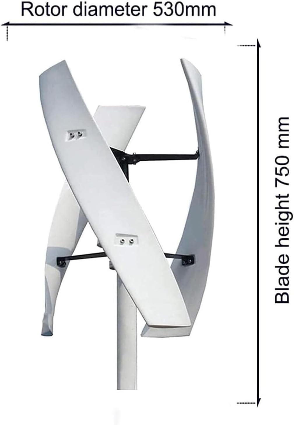 3000W 12V Portable Vertical Wind Turbine Generator Kit - 3 Blade Helix Design, Charge Controller for Marine, RV, Home, Industrial Energy Solutions & Off-Grid Power