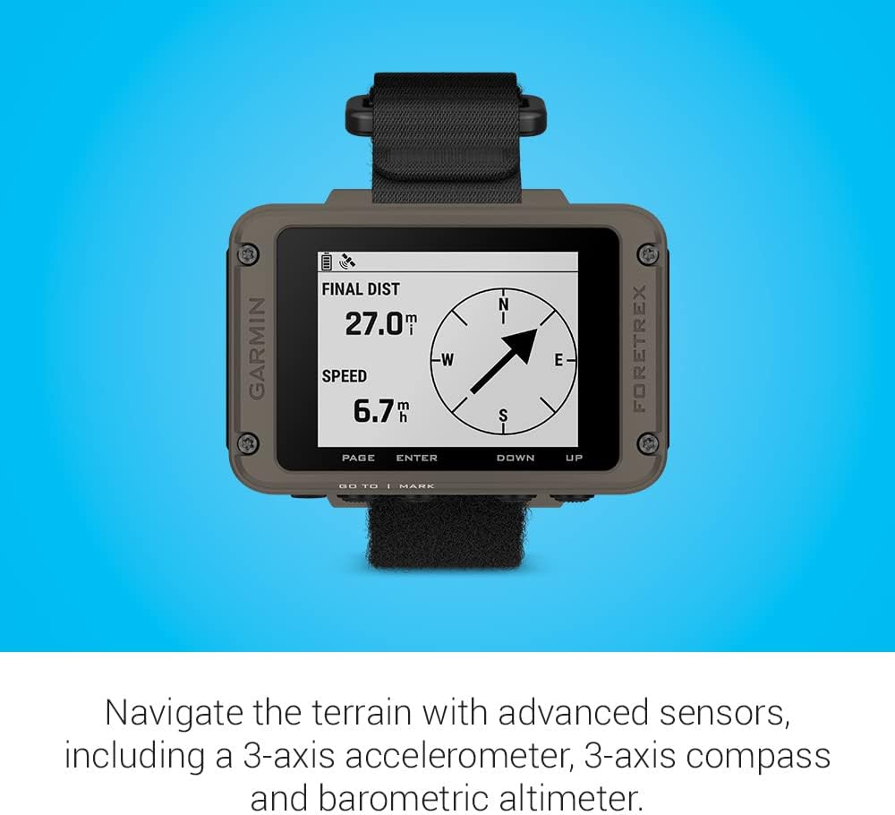 Garmin Foretrex 901, Ballistics Edition, Wrist-Mounted GPS Navigators, Upgraded Multi-Band GNSS, Longer Battery Life