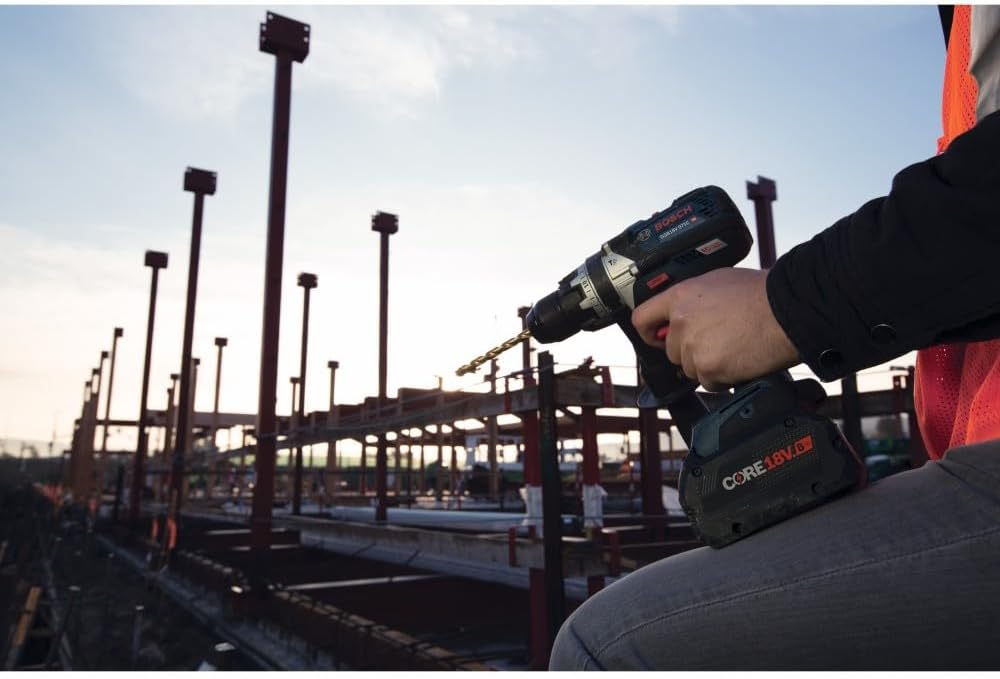Bosch GXL18V-227B25 18V 2-Tool Combo Kit with Connected-Ready Two-In-One 1/4 In. Bit/Socket Impact Driver/Wrench, 1/2 In. Hammer Drill/Driver and (2) CORE18V® 4 Ah Advanced Power Batteries