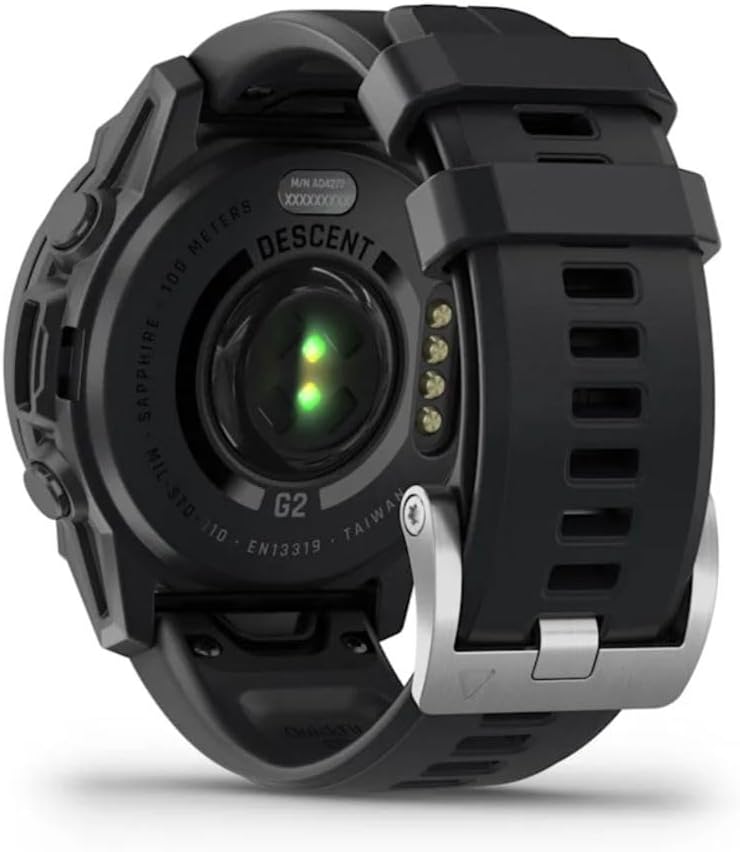 Garmin Descent G2 Watch-Style Dive Computer Smartwatch Black with Black Silicone Band, AMOLED Display, Diving PowerBank Bundle