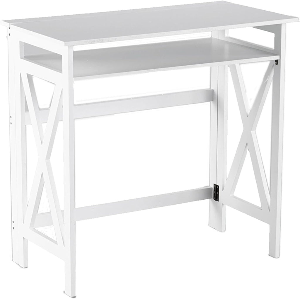 The Lakeside Collection Crisscross Folding Office Furniture - White Desk