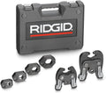 RIDGID 28048 V1/C1 Combo Kit for Compact and Standard Press Tools with 1/2' to 1-1/4' Press Rings, V1 and C1 Actuators, and Case, Press Ring/Actuator Kit for ProPress System Fittings