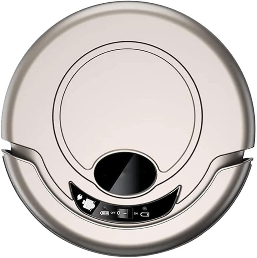 Robot Vacuum Cleaner (Slim), Connected Robotic Vacuum Cleaner, Super Quiet, Self-Charging Auto Boost Sweeper for Pet Hair, Carpets, Tiles, Hard Floors (Color : Gold)
