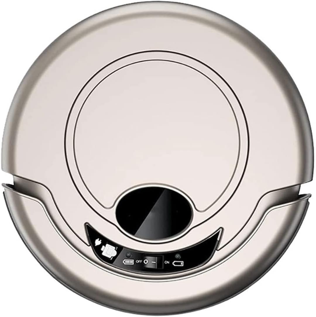 Robot Vacuum Cleaner (Slim), Connected Robotic Vacuum Cleaner, Super Quiet, Self-Charging Auto Boost Sweeper for Pet Hair, Carpets, Tiles, Hard Floors (Color : Gold)