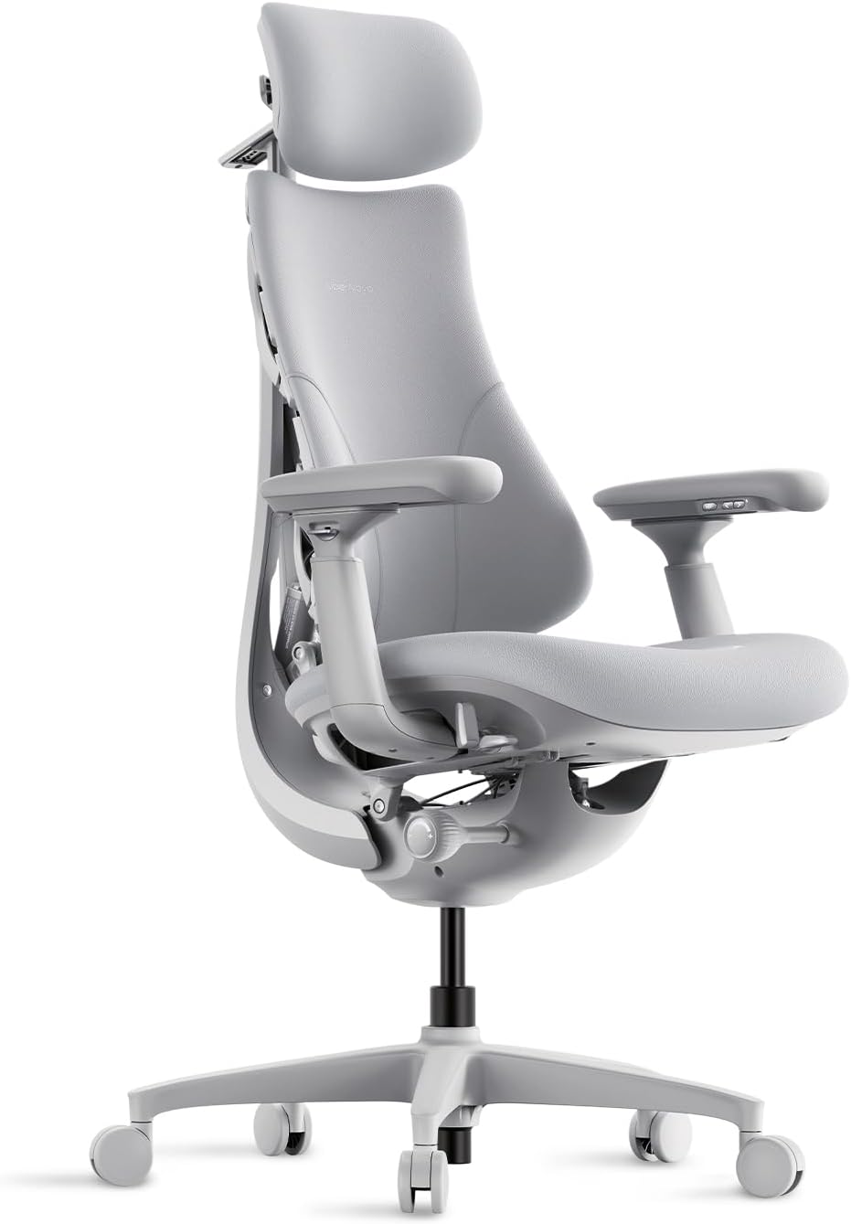 LiberNovo Dynamic Ergonomic Office Chair - Comfy Adjustable Desk Chair with Adaptive Lumbar Support, 160° Recline & Built-in Spine Stretch for Back Comfort, Home Office Long Hours Use, Gray+45cm