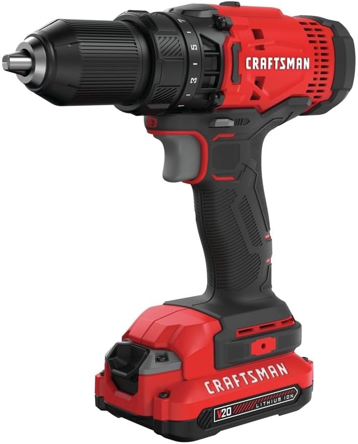 CRAFTSMAN CMCK601D2R V20 Lithium-Ion Cordless 6-Tool Combo Kit with 2 Batteries (2 Ah) (Renewed)
