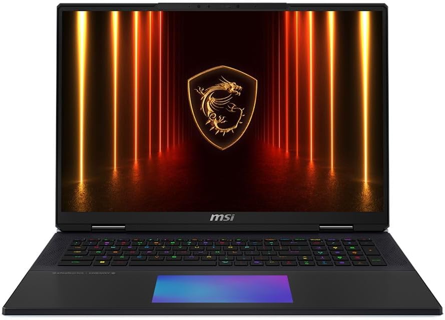 MSI Titan 18 HX AI A2XWJG 18' UHD+ Mini LED 120Hz, Gaming Laptop Computer - Core Black, Intel Core Ultra 9 285HX 2.1GHz; NVIDIA GeForce RXT 5090 GPU 24GB GDDR7; 64GB DDR5 RAM; 2 x 2TB NVMe SSD