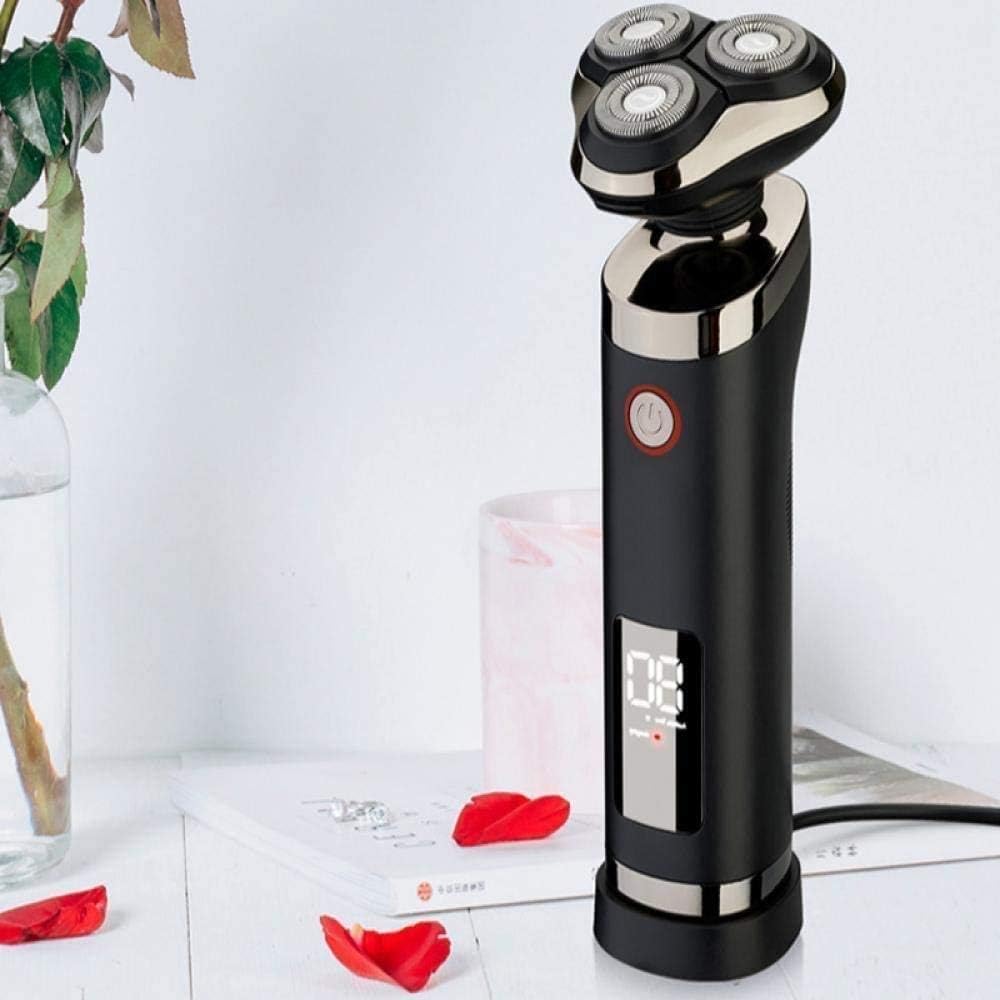Men's Electric Shaver - Rechargeable 3D Shaver Razor for Men with Nose Hair Trimmer Wet and Dry, Fast Charging Electric Shaver Full Body Cleaning Intelligent LED Digital Display Shaver