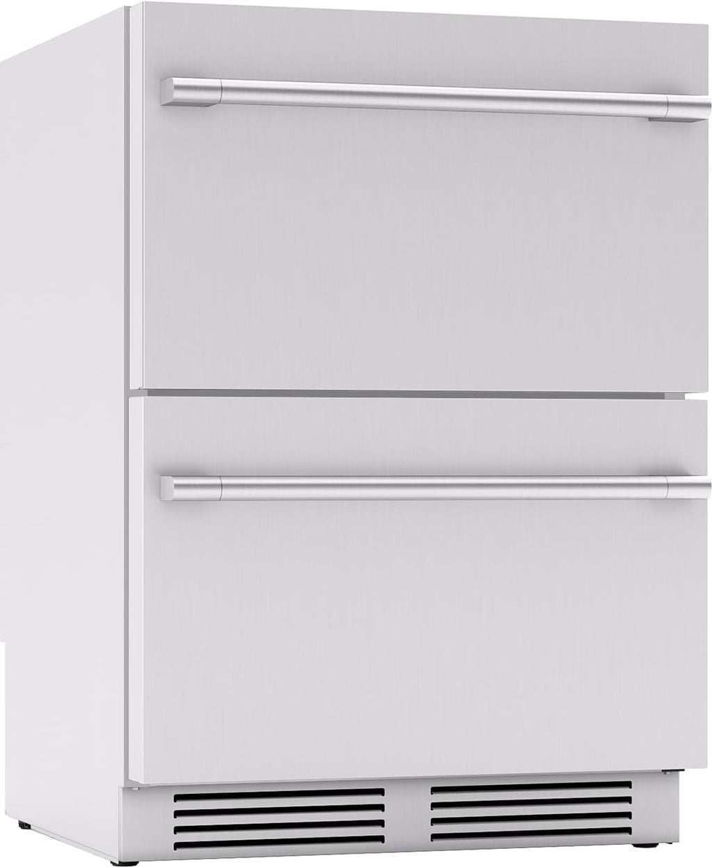 Zephyr Presrv 24 Inch Outdoor Dual Zone Refrigerator Drawers Wine & Beverage Fridge, Stainless Steel Wine Cooler Home Bar Under Counter Freestanding Built in, Energy Star Certified, 5.1 Cu. Ft