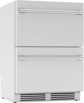 Zephyr Presrv 24 Inch Outdoor Dual Zone Refrigerator Drawers Wine & Beverage Fridge, Stainless Steel Wine Cooler Home Bar Under Counter Freestanding Built in, Energy Star Certified, 5.1 Cu. Ft
