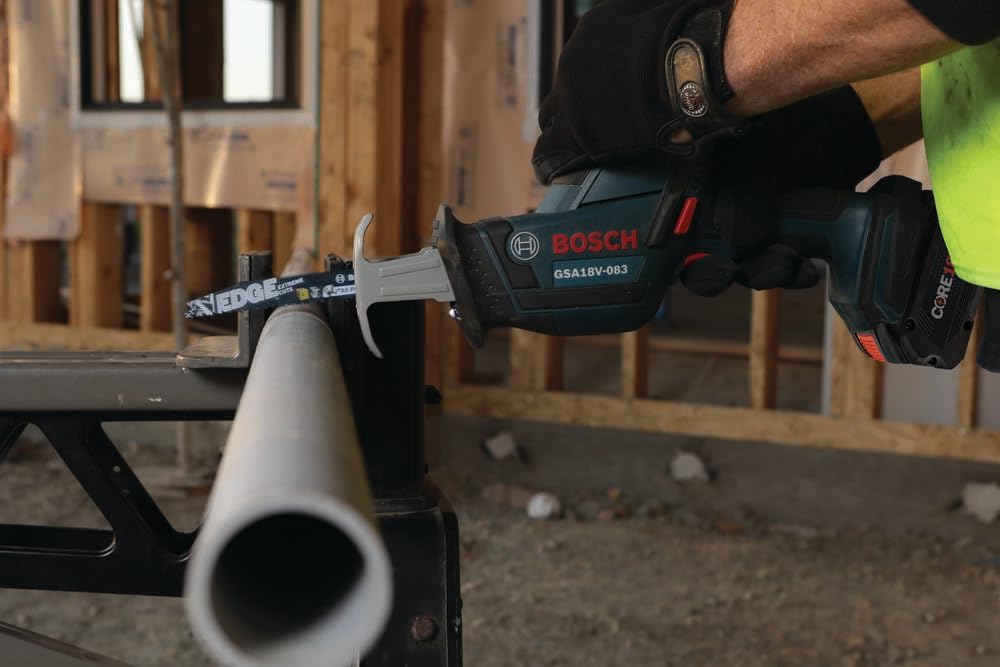 Bosch GXL18V-496B22 18V 4-Tool Combo Kit with Compact Tough 1/2 In. Drill/Driver, Two-In-One 1/4 In. and 1/2 In. Impact Driver/Wrench, Compact Recip Saw, LED Light and (2) 2.0 Ah SlimPack Batteries