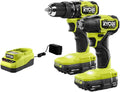 RYOBI 18V ONE+ HP Compact Brushless 2-Tool Combo Kit Drill Impact Driver & Batteries