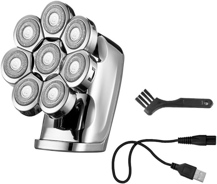 Electric Razor for Men, Electric Shaver Bald Head Hair Clipper 8 Cutter Floating Razor,Waterproof Metal, Men's Rechargeable Hair Trimmer