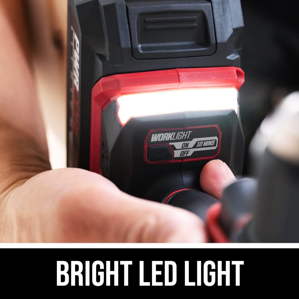 SKIL PWR CORE 20 Brushless 20V Compact Variable-Speed Drill Driver Kit with 1/2-Inch Single-Sleeve, Keyless Ratcheting Chuck & LED Worklight, Includes 2.0Ah Battery and PWR Jump Charger - DL6293B-10