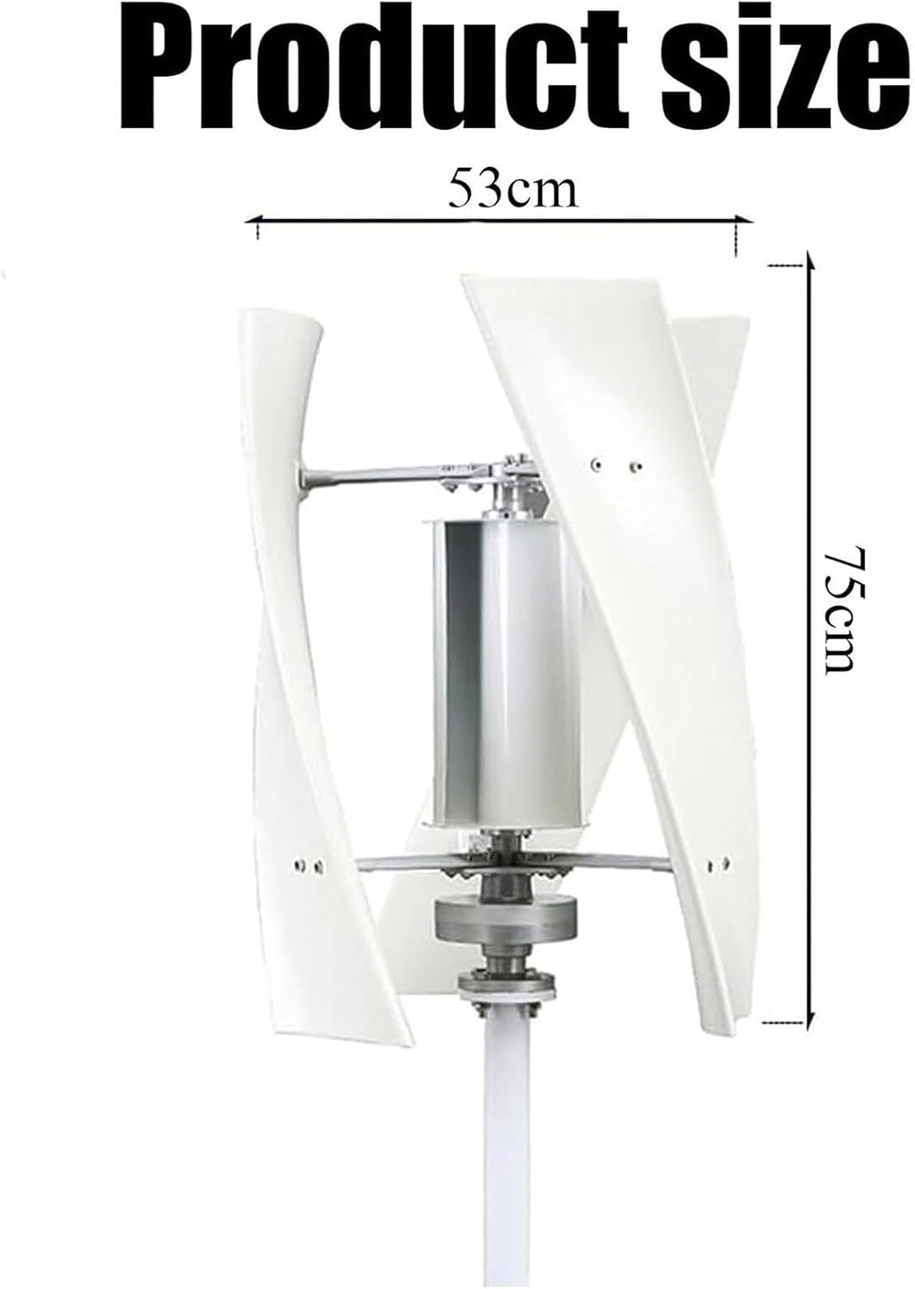 No Noise 3 Blades Vertical Wind Turbine Generator, 1000W 12V 24V 48V 220V Portable Vertical Wind Power Turbine Generator Kit with Controller for Home Or Camping,48v