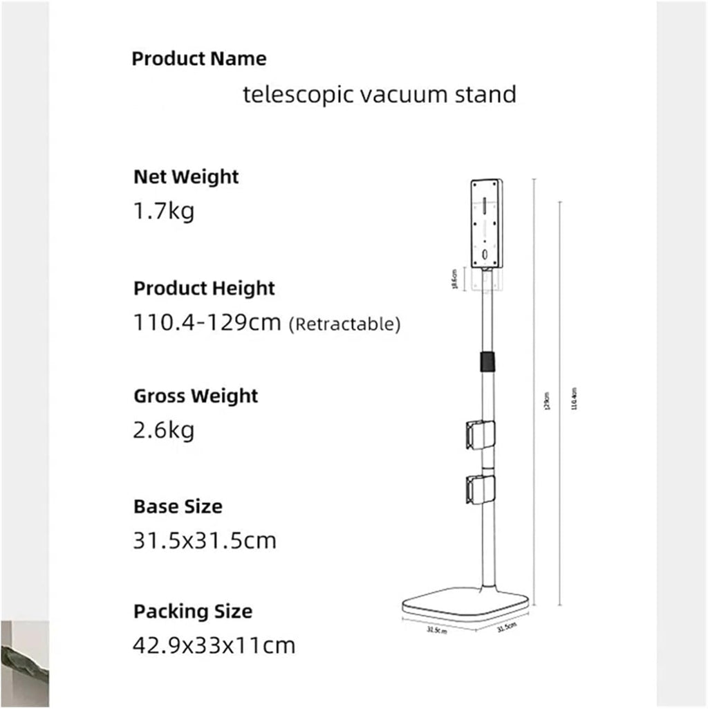 Freestanding Stable Aluminum Alloy Compatible for Dyson Vacuum Stand Storage Bracket Rack