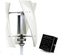 New Energy Outdoor Vertical Wind Turbine Generator Kit, 3000W 12V 24V 48V Low Noise Energy Generator with Controller Low Wind Speed Start Rooftop Wind Turbine