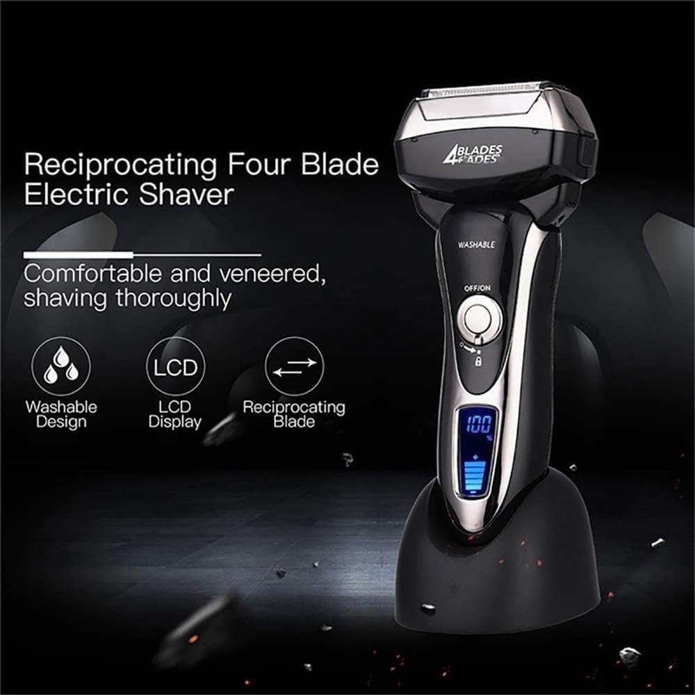 Electric Razor for Men, Electric Shaver with Precision Trimmer, Rechargeable, Wet & Dry Foil Shaver, Clean & Washable