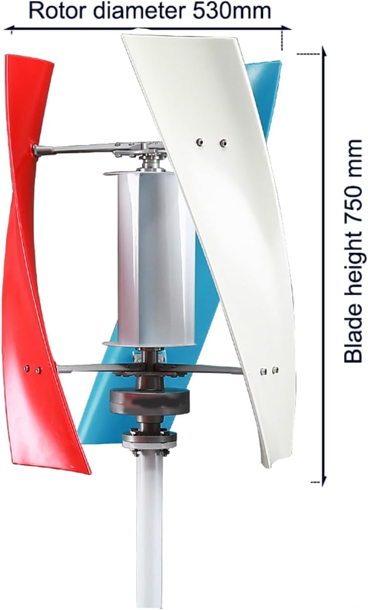 3000W Portable Vertical Levitation Axis Wind Turbine Generator, Small Windmill with Hybrid Controller MPPT Home Appliance for Boats, Gazebos, Chalets, or Mobile Homes