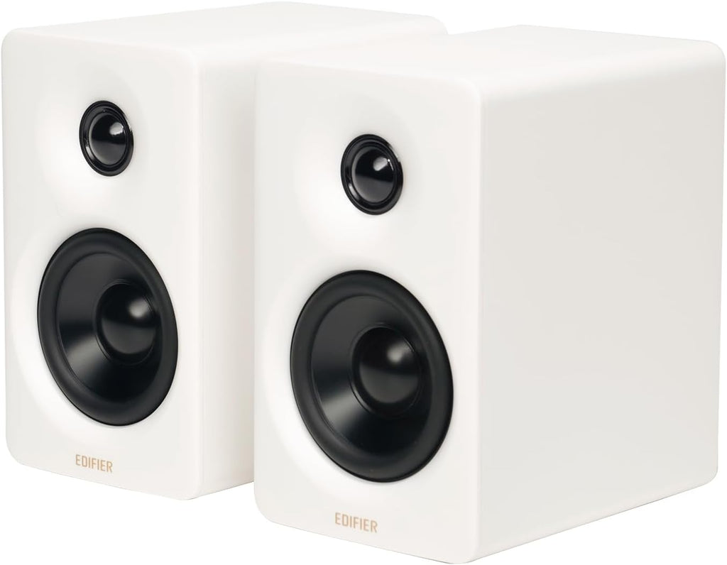 Edifier M60 Multimedia Speaker Bluetooth 5.3, 66W RMS, Hi-Res Audio & Hi-Res Wireless Audio, LDAC,3' Mid Bass & 1' Tweeter, USB-C & Aux Inputs, Compact Desktop Speaker - White