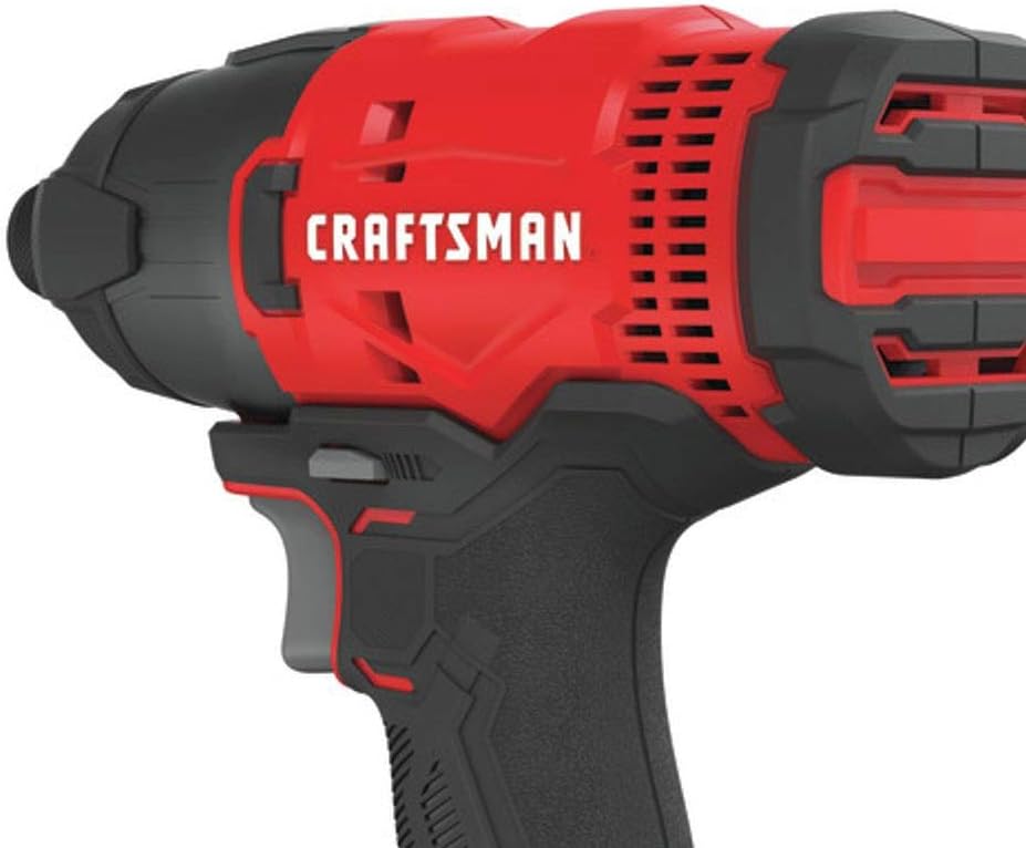 Craftsman CMCK200C2R 20V Variable Speed Lithium-Ion 1/2 in. Cordless Drill Driver and 1/4 in. Impact Driver Combo Kit (1.3 Ah) (Renewed)