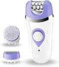 Cordless All-in-One Advanced Wet & Dry Rechargeable Womens Electric Shaver for Sensitive Skin with Bikini Attachment and Pop-Up Trimmer