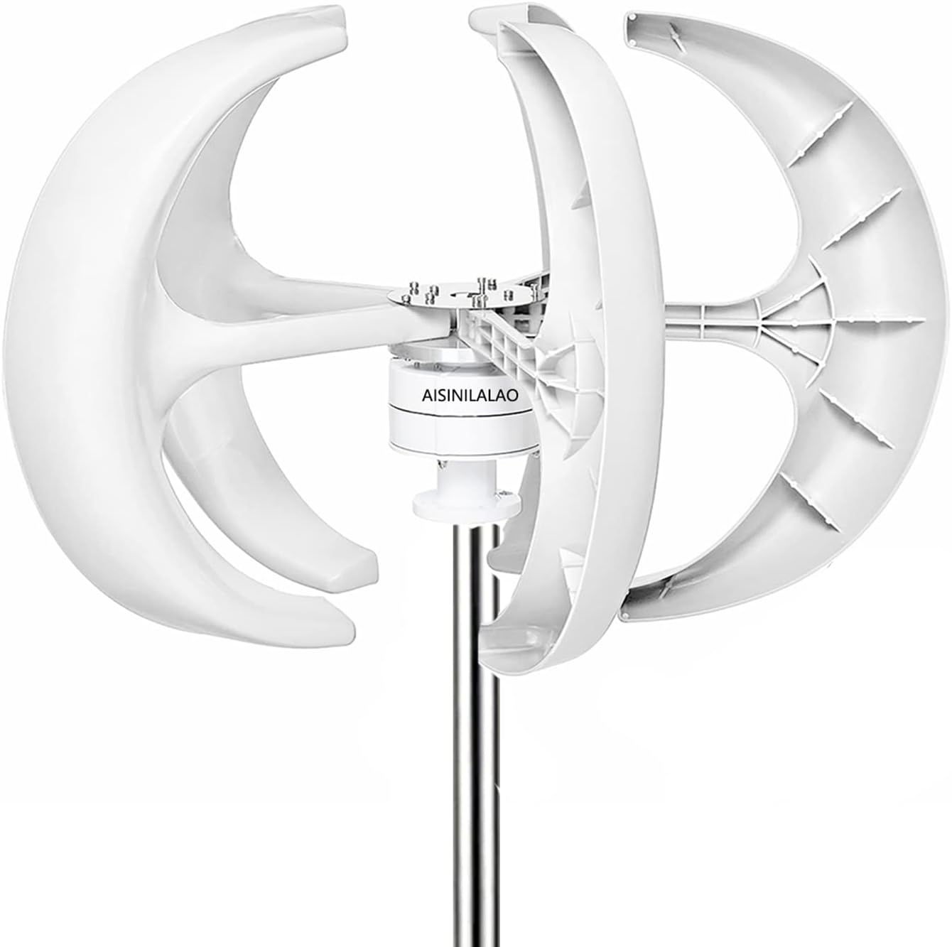 1000W-3000W 5 Blades Wind Generator Yacht Farm Small Generator for Home with Controller Suitable for Garden Outdoor Lighting(White)