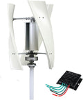 No Noise 3 Blades Vertical Wind Turbine Generator, 1000W 12V 24V 48V 220V Portable Vertical Wind Power Turbine Generator Kit with Controller for Home Or Camping,12v