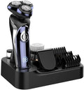 Electric Shavers,Rechargeable Wet/Dry Electric Shaver with Trimmer Attachment,Multifunctional Shaver LCD Full Body Washing Electric Shaver Men Shaver Rechargeable Home Barber Kit