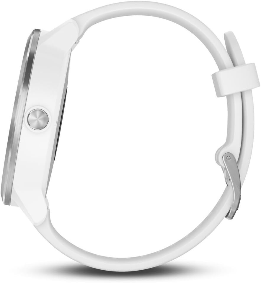 Garmin 010-01769-21 Vivoactive 3, GPS Smartwatch with Contactless Payments and Built-in Sports Apps, White/Silver