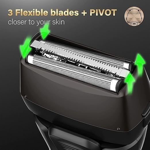 Men's Electric Foil Shaver Electric Razor for Men ， Men's Electric Shavers with Pop-up Precision & Sideburn Trimmer, Rechargeable, Wet & Dry Cordless Shaver