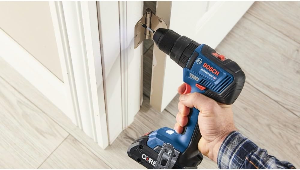 Bosch GXL18V-233B25 18V 2-Tool Combo Kit with 1/2 In. Hammer Drill/Driver, Two-In-One 1/4 In. and 1/2 In. Bit/Socket Impact Driver/Wrench and (2) CORE18V® 4 Ah Advanced Power Batteries