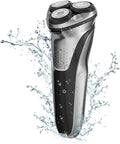 Electric Shavers for Men, Men's Electric Shaver IPX7 Full Body Waterproof 3 Floating Heads Rechargeable Face Shaving Machine